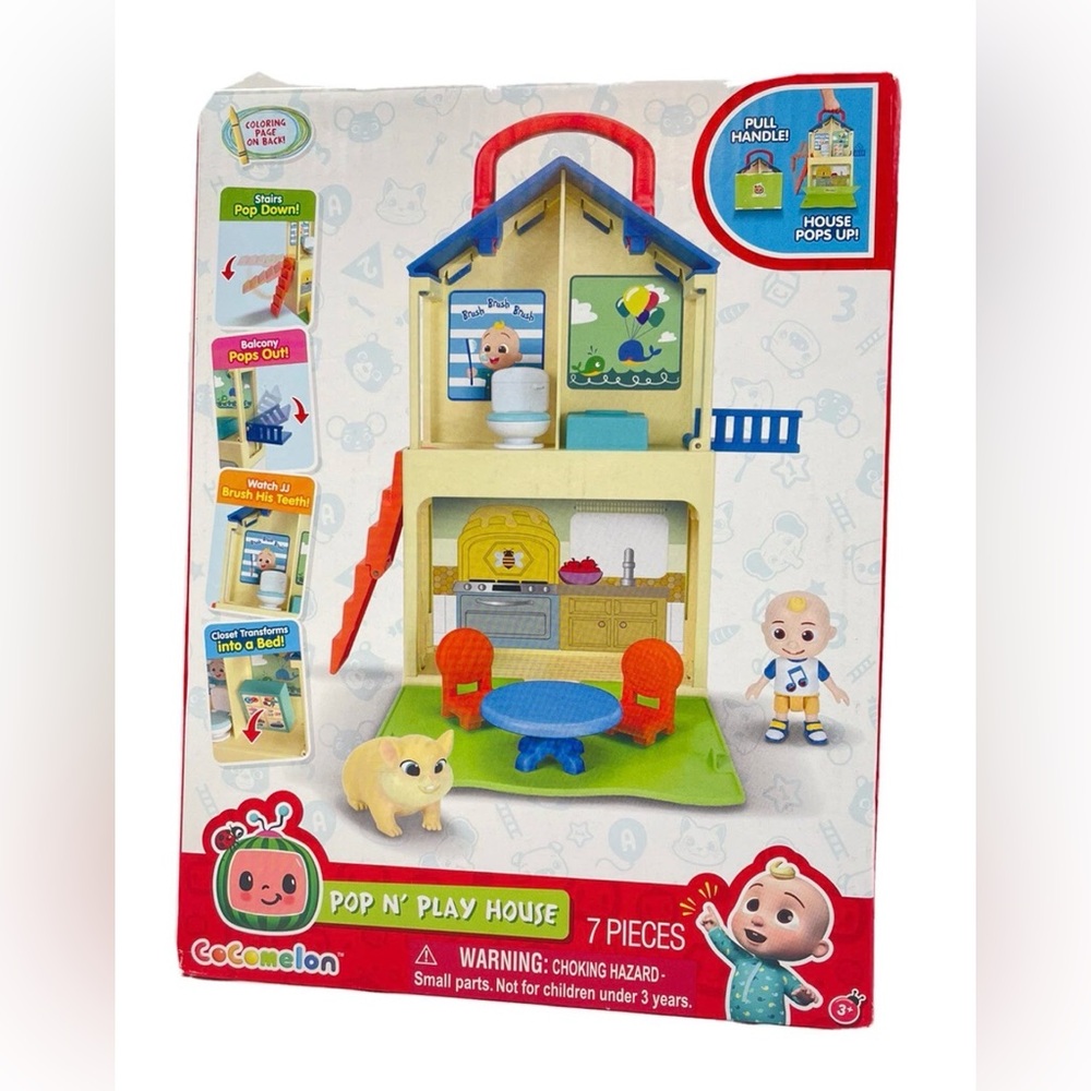 Cocomelon Pop N Play House 7pcs Brand New